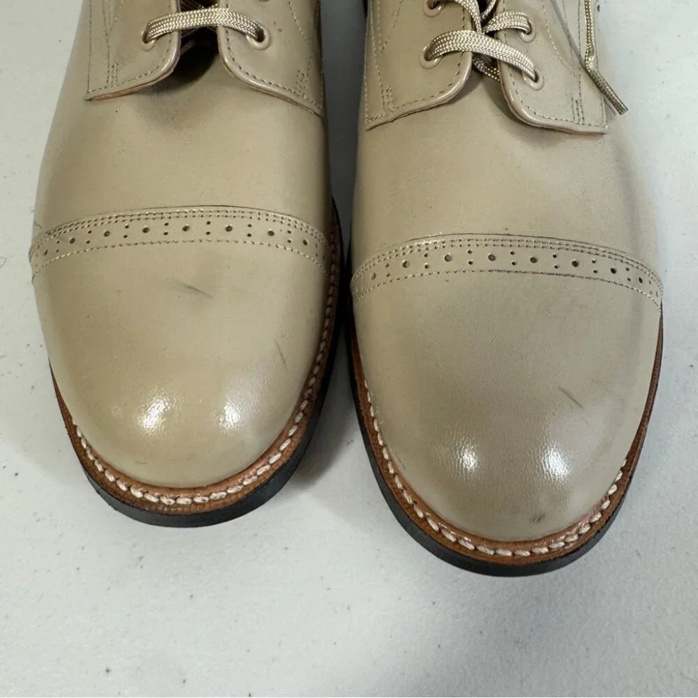 Stacy Adams Leather Upper Cap Toe Lace Up Boots Size 10 D Dress Shoes Formal